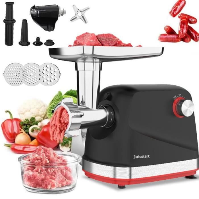 Hachoir à Viande Électrique Multifonctionnel avec 3 Bols