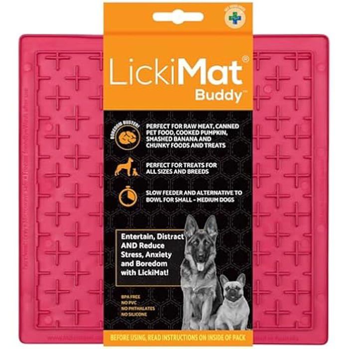 Tapis de léchage - LICKIMAT - Buddy - Anti-anxiété - Soin dentaire - Pour chiens et chats