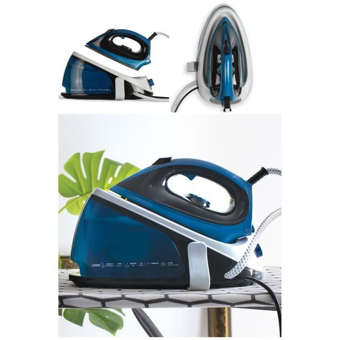 Centrale vapeur - HQ - 2100 W - 3.5 bars - Semelle céramique - Réservoir 11 L - Livoo