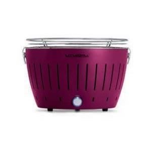 LotusGrill - NOUVEAU MODÈLE 2019 - Mini Barbecue LILAS Ø 25,8 cm avec piles et câble d'alimentation USB