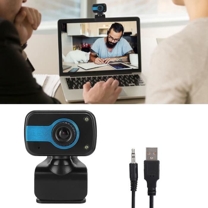 1080P FULL HD Webcam Caméra Rotative 360° Microphone Intégré appel live vidéo