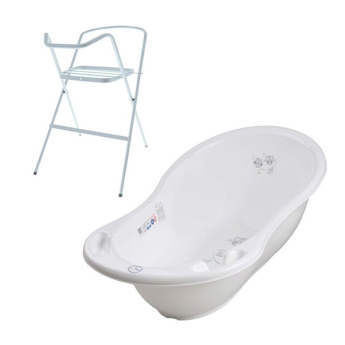 Baignoire Bebe Thermometre Blanc Owls 102 Cm Pied Cdiscount Puericulture Eveil Bebe