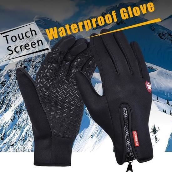 Gants Chauds Caoutchouc Hommes Tactiles - Taille L Noir, épaissis, Neufs Avec étiquettes