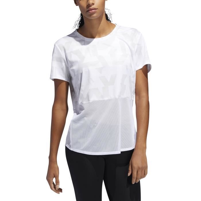 tee shirt adidas femme blanc et noir
