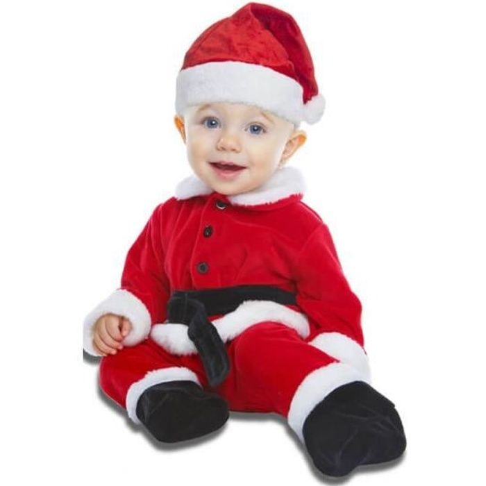 Déguisement de Père Noël pour bébé - Disfrazzes - Combinaison, ceinture et casquette - Rouge 