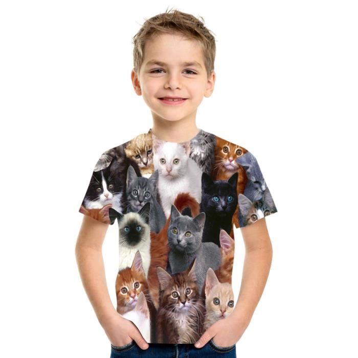 T-shirt Enfant Manches Courtes - Col Rond, Uni, En Polyester Doux | Pour Garçons Et Filles, Quotidien, école, Jeu