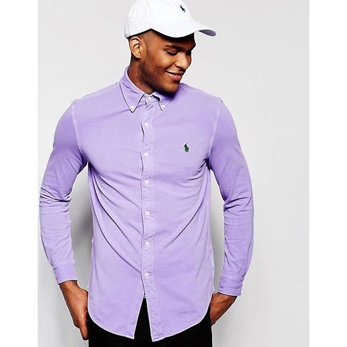 Polo Ralph Lauren Chemise Oxford Violet Homme