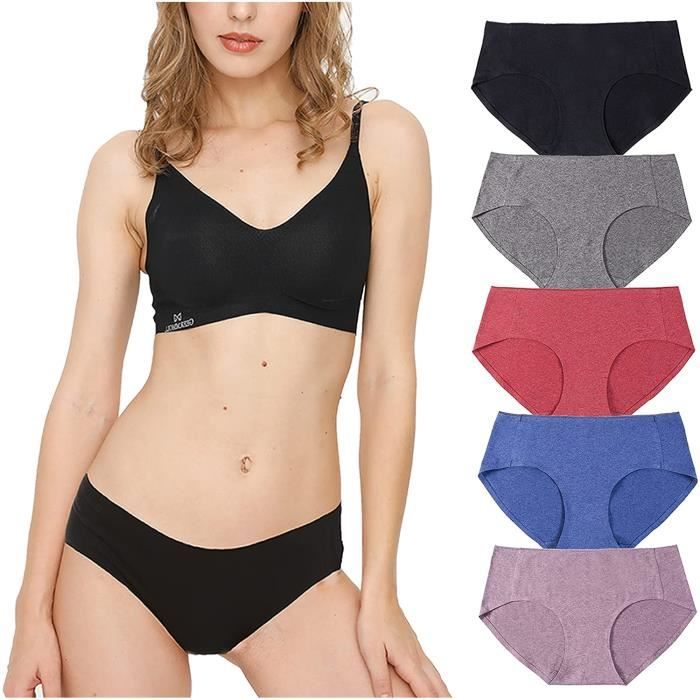 Lot 6 Culottes GoVIA Lot De 6 Culottes Coton Femme - Slips Sport Taille Basse - 95% Coton Élastique Culottes Sport Lot 6 Culottes GoVIA Lot De 6 Culottes Coton Femme - Slips Sport Taille Basse - 95% Coton Élastique Culottes Sport