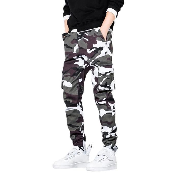Pantalon Cargo Homme En Coton - Survêtement Décontracté, Coupe Baggy, Multi-poches, Pour Sport, Loisirs Et Quotidien