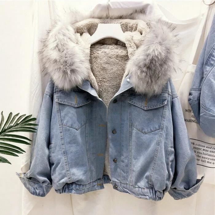 Veste D'Hiver Femme En Daim Synthétique - Manteau Épais Doublé Fourrure - Style Trench Élégant Pour Automne Et Hiver
