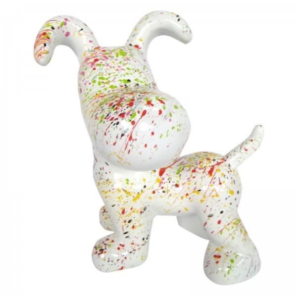 Statue femme ronde design moderne en résine multicolore fond blanc -Titi- 133 cm - Maison