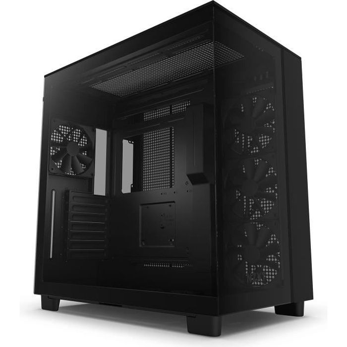 NZXT H9 Flow Noir - Boîtier moyen tour avec fenêtre latérale en verre trempé