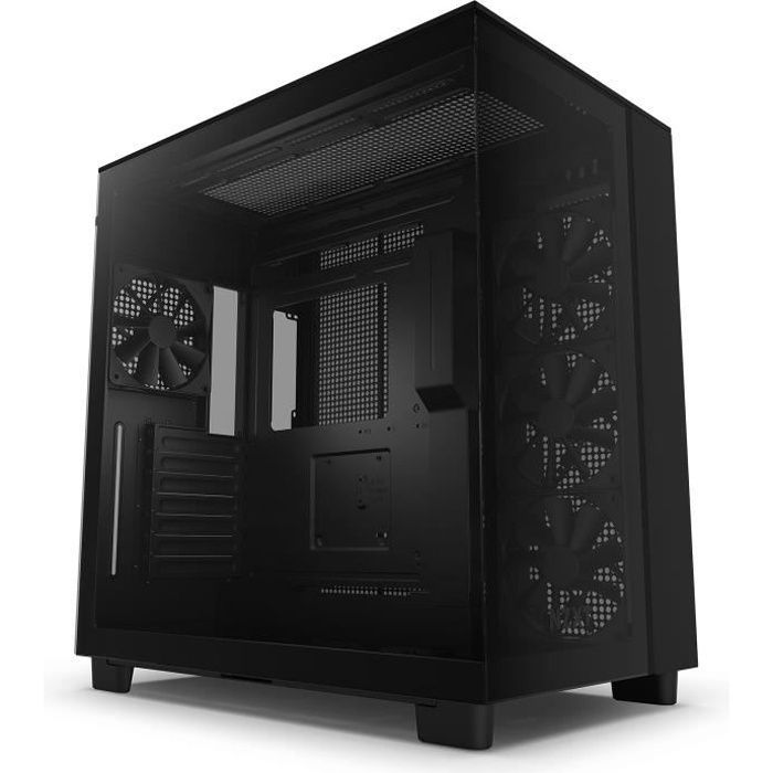 NZXT H9 Flow Noir - Boîtier moyen tour avec fenêtre latérale en verre trempé