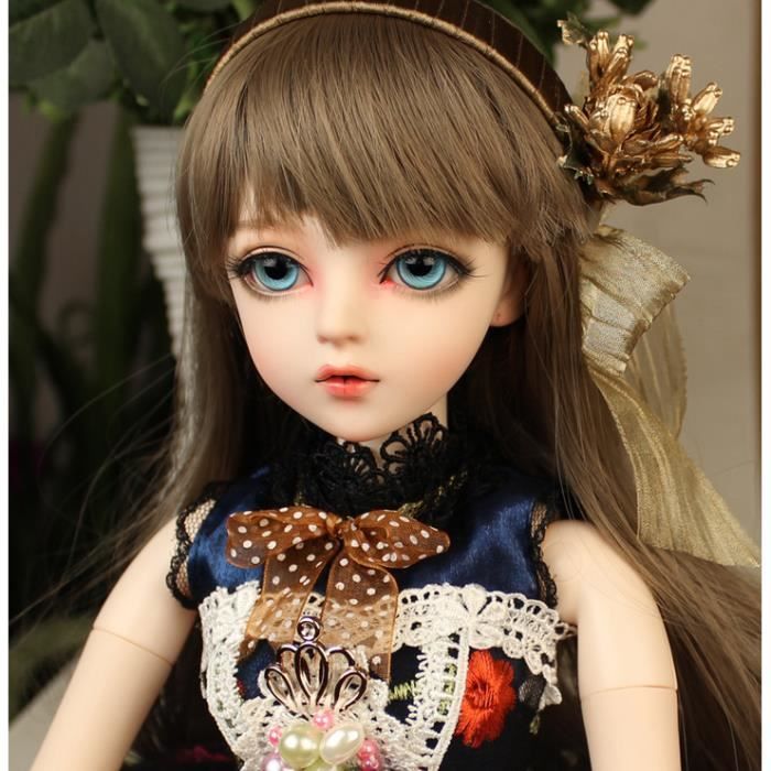 Tête De Poupée BJD 1/3 Blanche Avec Yeux 4D - Modèle à Personnaliser, Accessoire Pour Poupée à Articulation