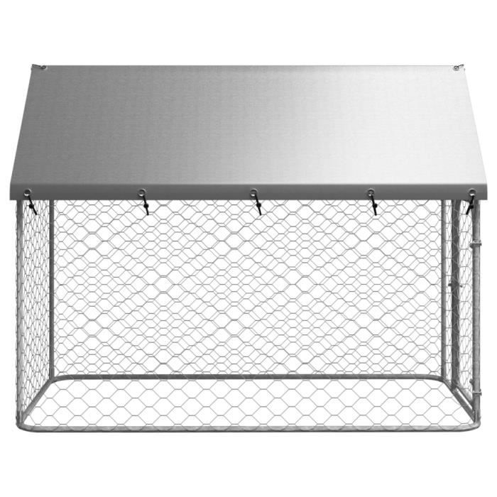 Comparer les prix de LEX Chenil extérieur avec toit pour chiens 200x100x150 cm - Qqmora - OVN29241