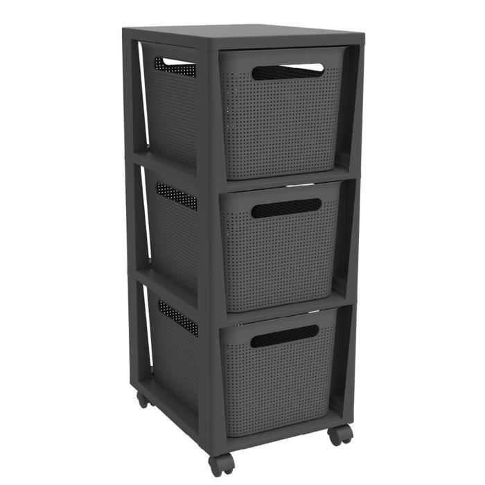 Rotho Brisen Boîte De Rangeent étroite De 7l Avec 2 Poignées, Plastique (PP) Sans BPA