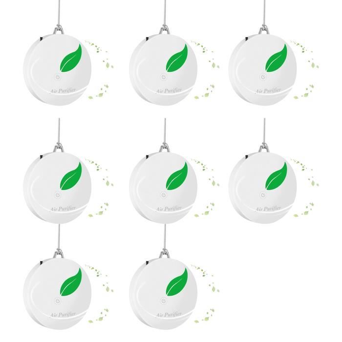 Air Purifier Necklace Mini Ionizer Negative Ion For Adults Kids White