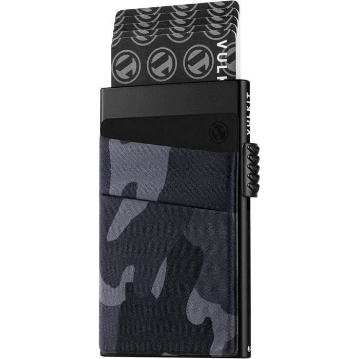 Porte-Cartes Anti-Piratage En Aluminium - Protection Données Bancaires - 8 Emplacements (Max 12 Cartes) - Compact