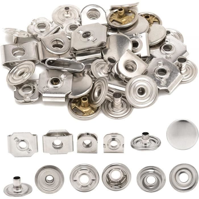 Boutons-pression En Métal – Lot De 10, Noir, 25 Mm, Pour Vêtements, Sacs, Travaux De Couture - 9