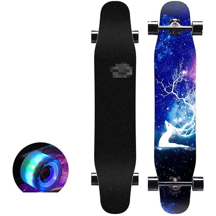 Planche à roulettes Longboard, 47" 7 Couches Hard Rock Maple Elk