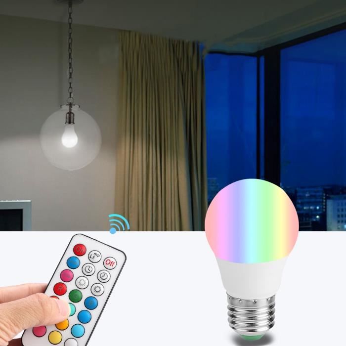 TMISHION ampoule de Ampoule LED E27 3W RGB 16 couleurs