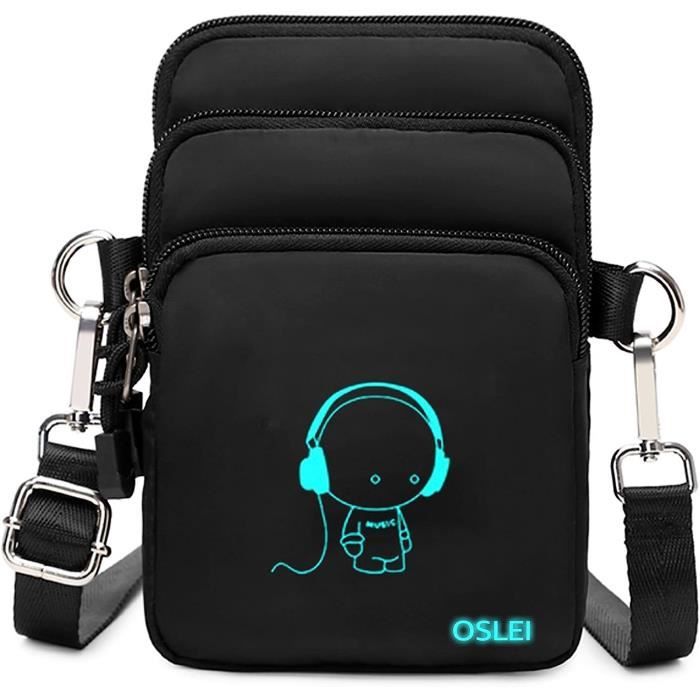 Sac Bandouli?�re Pour T?�l?�phone Portable Femme, Sacs Bandouli?�re Homme Sac Messenger En Tissu 