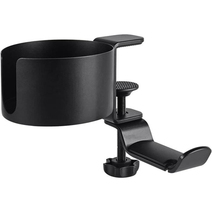 Porte-gobelet de bureau 2 en 1 avec support pour casque Porte-gobelet