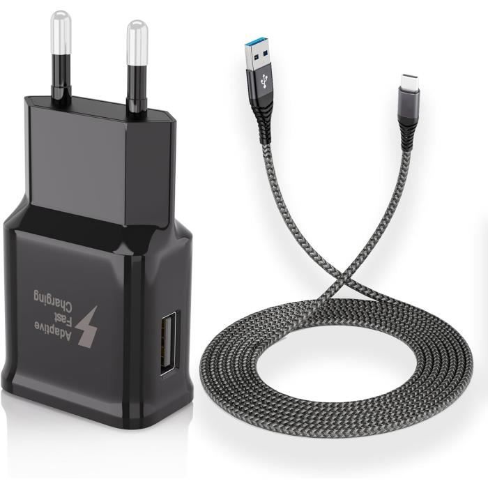 Chargeur USB-C 25W + Câble USB-C vers USB-C 1M Blanc pour Samsung Galaxy  A34 A54 A32 4G-5G A31 A30 - Cdiscount Téléphonie