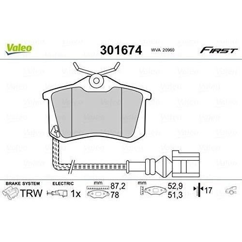 Plaquette de frein gamme first Audi A2 - VALEO - 301674