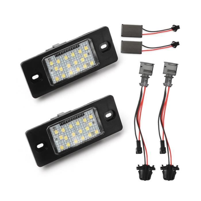 2x LED Feux blanc d'éclairage de plaque d'immatriculation Remplacement