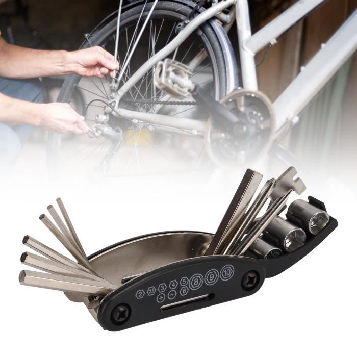 Multi-outil Vélo 16-en-1 – Pliant, Noir, Marque Boloromo