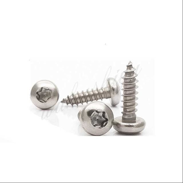 200pcs Vis Auto-Taraudeuses M3×8mm Tête Plate Acier Inoxydable 304 - Vis à Bois Métal