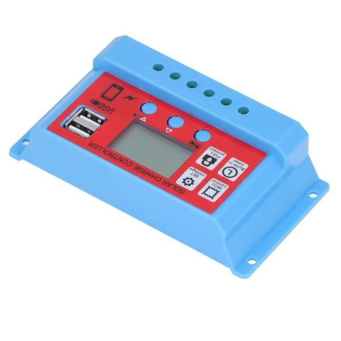 Régulateur Solaire MPPT 100A 12V/24V - Écran LCD - Double USB - Pour Panneaux Photovoltaïques