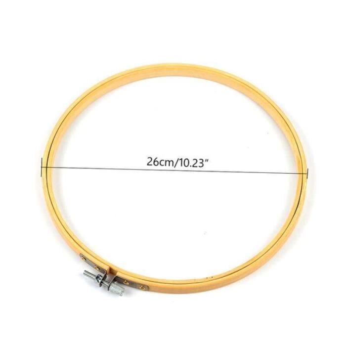 Lot De 6 Tambours à Broder En Bambou 20cm - Cerceau Broderie Point De Croix