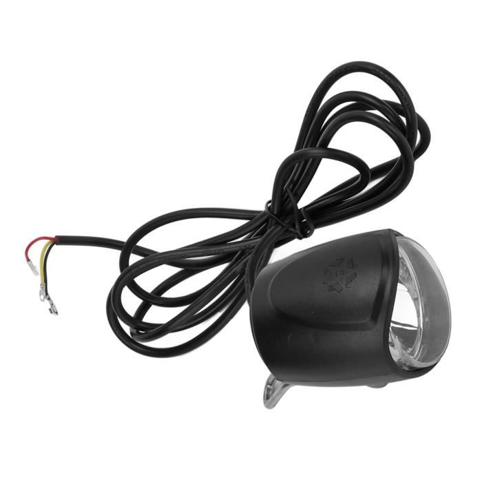 Phare Avant Vélo 2 En 1 VOBOR – Lampe LED + Klaxon, 18-100V Universel, Pour Vélos électriques