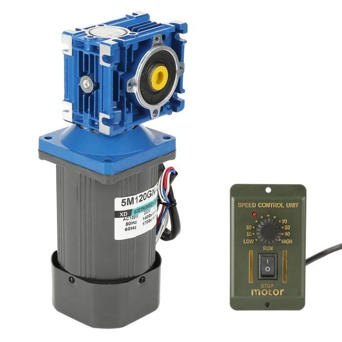 Moteur à engrenages Zerone AC220V 120W avec vitesse de vis sans fin