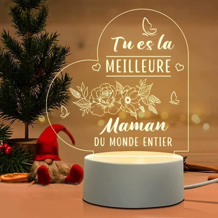 Niaetuto Cadeau Grand Mere,Veilleuse LED en Acrylique,16 Couleurs Cadeau de  Noël pour Grand Mère,Cadeau Grand Mere Personnalisé,Lampe de Chevet avec  USB&Télécommandée,Cadeau d'anniversaire : : Luminaires et Éclairage