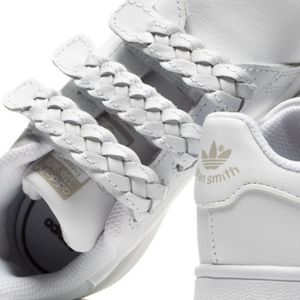 Soldes \u003e stan smith scratch tressée blanche \u003e en stock