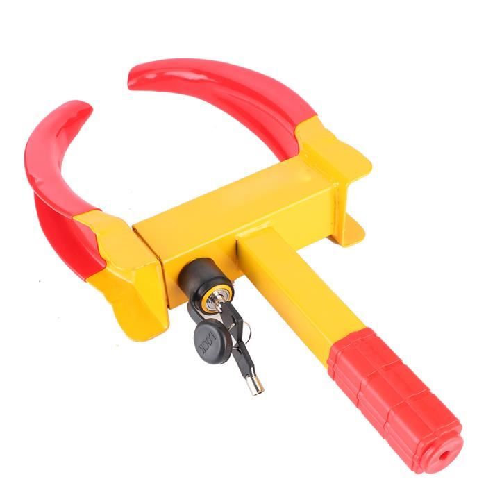 Antivol bloque roue haute sécurité spécial roues carénées voiture caravane largeur pneu 23.5 cm diam 58 à 76 cm