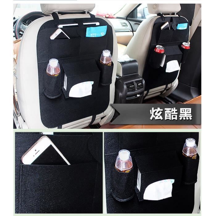 WREESH Protecteur de dossier de siège auto pour enfant Sac de rangement  pour siège arrière de voiture Dossier de voiture suspendu 