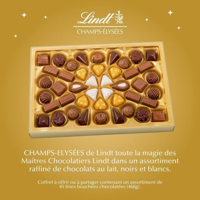 LINDT Boîte de chocolat Champs-Elysées Edition Or - 468 g - Cdiscount Au  quotidien