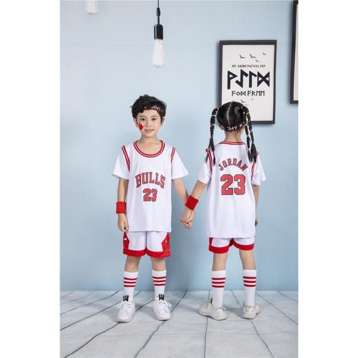 Tenue Basket Enfant,2 Pièces Ensemble Basket Enfant,Pop Maillot Basket  Enfant,Maillot de Basket Enfant-Avec numéro 23 - blanc - Cdiscount Sport