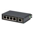 STARTECH Switch Ethernet industriel non géré à 5 ports - Commutateur réseau 10/100 a montage sur rail DIN - 2 Couche supportée-2