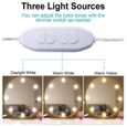 BIR10702-Kit de lampes de miroir à LED Dimmable 10 ampoules d'éclairage de la bande de  montage DIY pour coiffeuse de maquillag-2