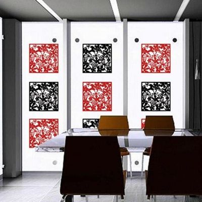 12 Panneaux Paravent Suspendus PVC Blanc 40x40cm - Décoration Intérieure Moderne - Séparation Espace