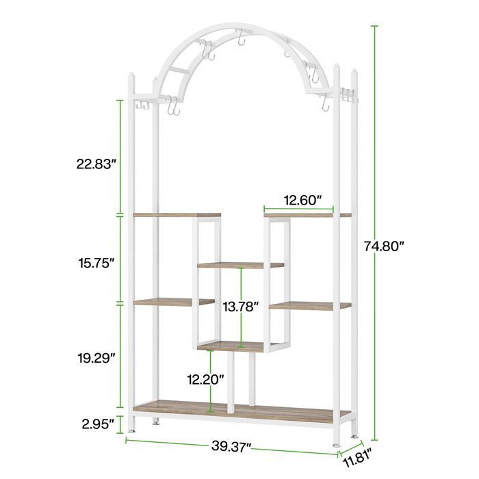 Étagère D'Angle 5 Niveaux Métallique - 106cm Pour Plantes, Livres, Déco - Noir - Pour Salon, Balcon