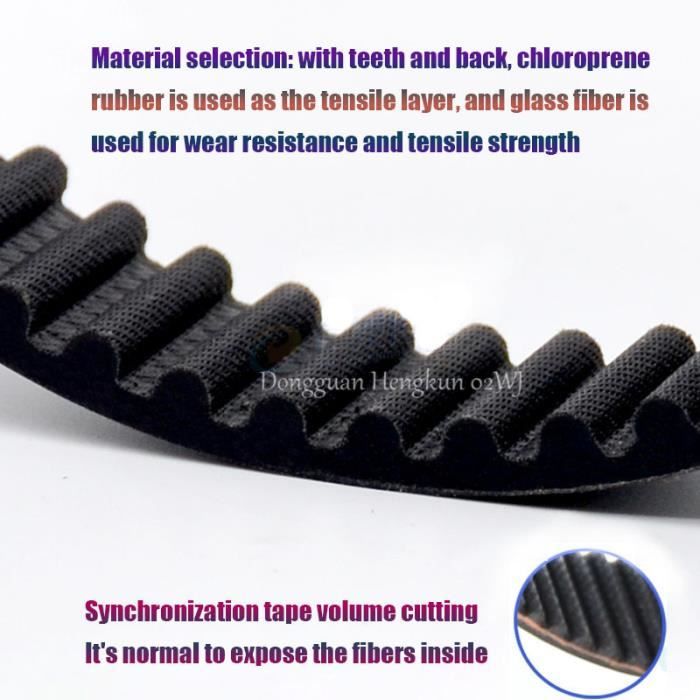 Courroie De Distribution HTD-3M Fermée, Largeur 15mm - Pour Entraînements Synchrones, Machines, Imprimantes 3D