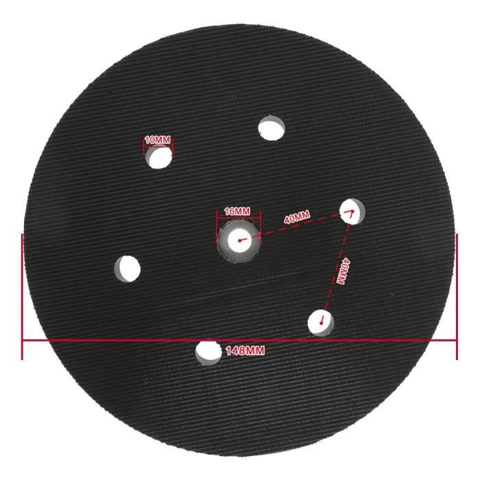 OSSCPB420 Ponceuse Orbitale à 6 Trous Moyenne Dure 150 Mm Compatible