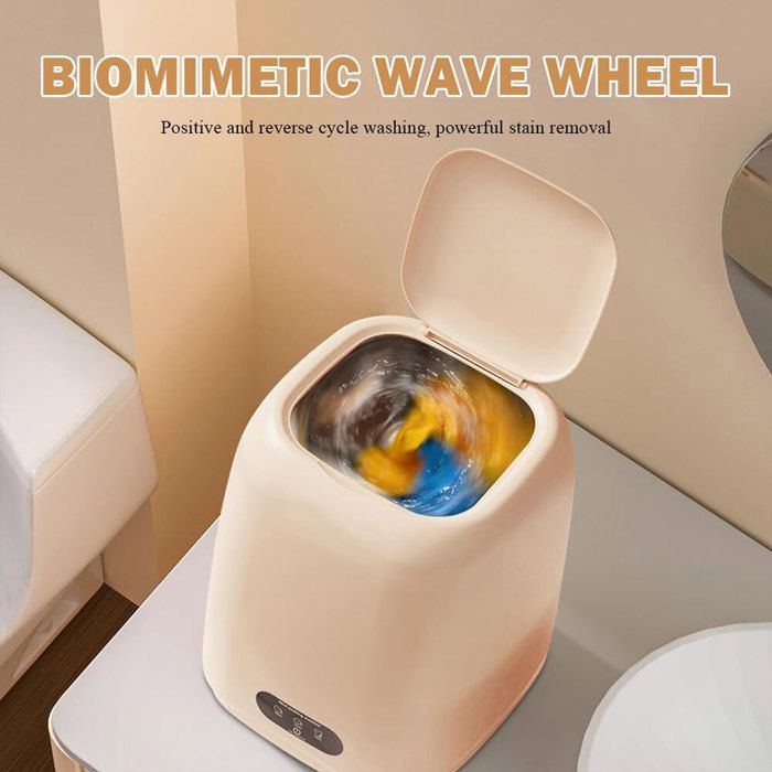 Mini Machine à Laver Portable LAMA 10L Avec Essoreuse - Pliable, 60W, Pour Camping, Sous-vêtements, Vêtements Bébé - 8