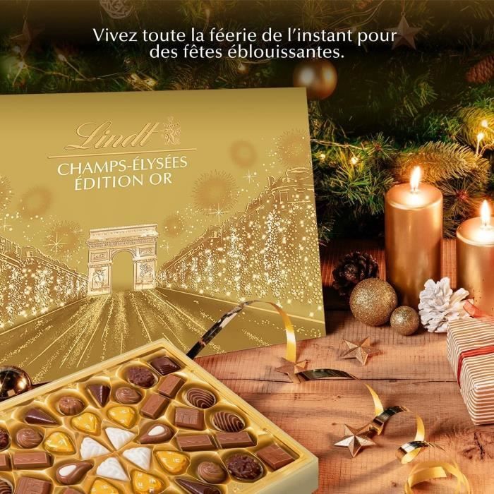 Chocolat Champs-Elysées EDITION OR LINDT : la boite de 468g à Prix Carrefour
